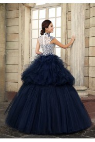 Ball Gown High Neck Prom / Evening Dress with Crystal