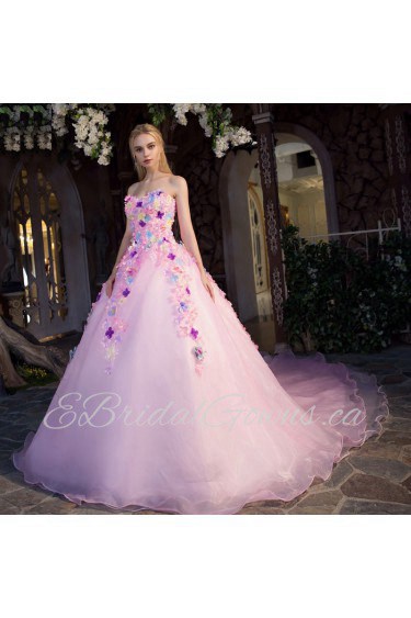 Ball Gown Strapless Prom / Evening Dress with Flower(s)