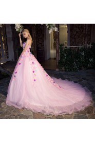 Ball Gown Strapless Prom / Evening Dress with Flower(s)