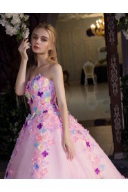 Ball Gown Strapless Prom / Evening Dress with Flower(s)