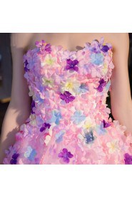 Ball Gown Strapless Prom / Evening Dress with Flower(s)