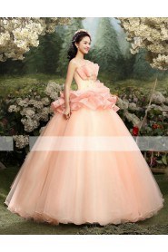 Ball Gown Strapless Prom / Evening Dress with Flower(s)