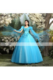 Ball Gown V-neck Prom / Evening Dress with Flower(s)