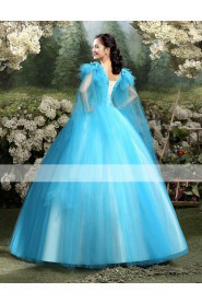 Ball Gown V-neck Prom / Evening Dress with Flower(s)