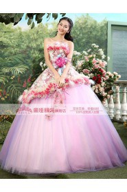 Ball Gown Strapless Prom / Evening Dress with Flower(s)