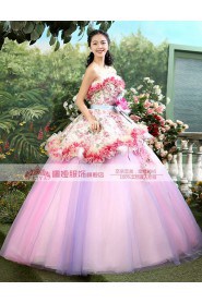 Ball Gown Strapless Prom / Evening Dress with Flower(s)