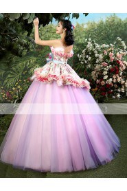 Ball Gown Strapless Prom / Evening Dress with Flower(s)