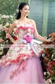 Ball Gown Strapless Prom / Evening Dress with Flower(s)