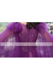 Ball Gown Scoop Prom / Evening Dress with Flower(s)