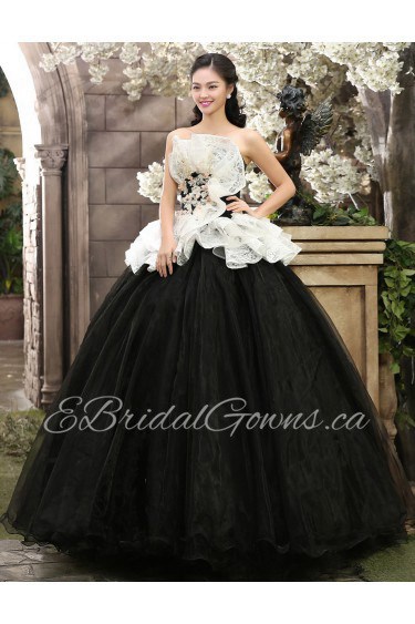 Ball Gown Strapless Prom / Evening Dress with Flower(s)