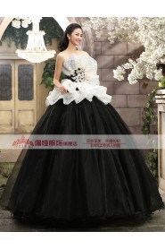 Ball Gown Strapless Prom / Evening Dress with Flower(s)