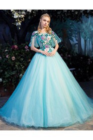 Ball Gown Scoop Prom / Evening Dress with Embroidery