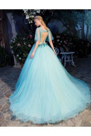 Ball Gown Scoop Prom / Evening Dress with Embroidery