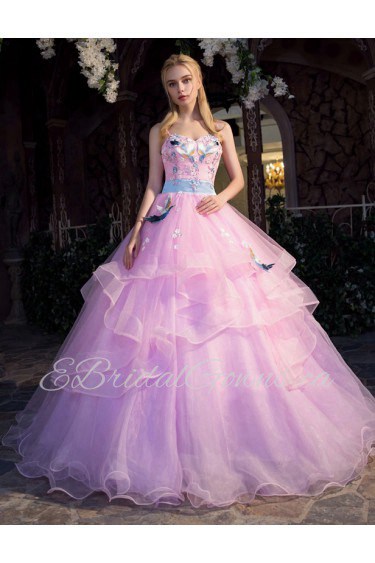 Ball Gown Strapless Prom / Evening Dress with Embroidery