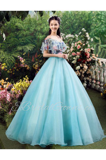 Ball Gown Off-the-shoulder Prom / Evening Dress with Beading