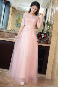 A-line Floor-length Prom / Evening Dress with Embroidery