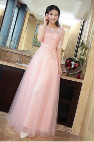 A-line Floor-length Prom / Evening Dress with Embroidery