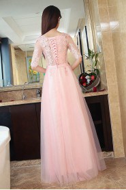 A-line Floor-length Prom / Evening Dress with Embroidery