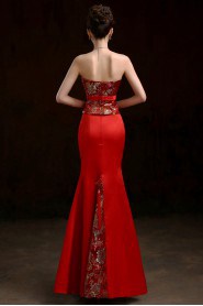 Trumpet / Mermaid Strapless Prom / Evening Dress with Embroidery