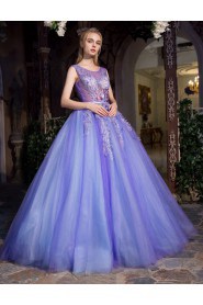 Ball Gown Scoop Prom / Evening Dress with Embroidery