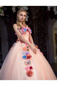 Ball Gown Strapless Prom / Evening Dress with Flower(s)