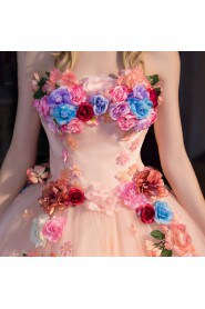 Ball Gown Strapless Prom / Evening Dress with Flower(s)