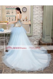 Ball Gown Bateau Prom / Evening Dress with Beading