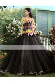 Ball Gown Strapless Prom / Evening Dress with Flower(s)