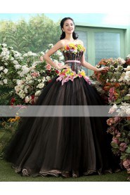 Ball Gown Strapless Prom / Evening Dress with Flower(s)