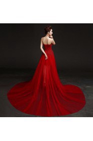 A-line Strapless Prom / Evening Dress with Beading