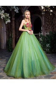 Ball Gown Strapless Prom / Evening Dress with Flower(s)