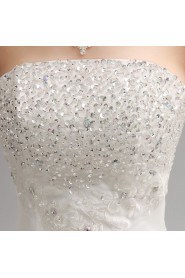 Ball Gown Strapless Sleeveless Wedding Dress with Sequins