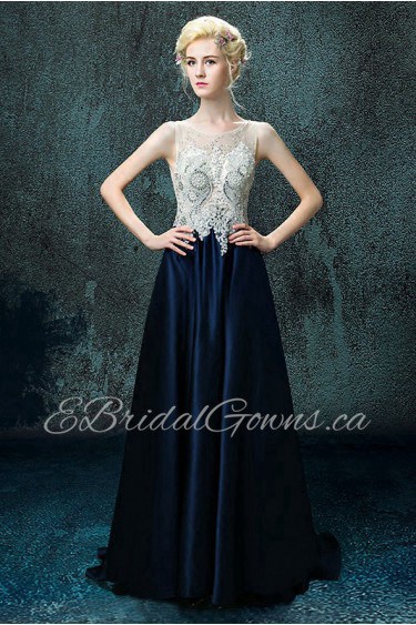 Sheath / Column Scoop Prom / Evening Dress