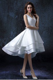 A-line V-neck Knee-length Prom / Evening Dress