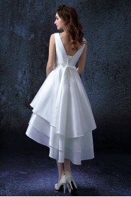 A-line V-neck Knee-length Prom / Evening Dress