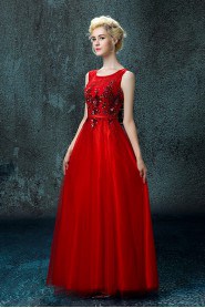 Sheath / Column Scoop Floor-length Prom / Evening Dress