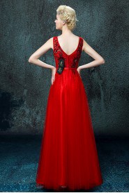 Sheath / Column Scoop Floor-length Prom / Evening Dress