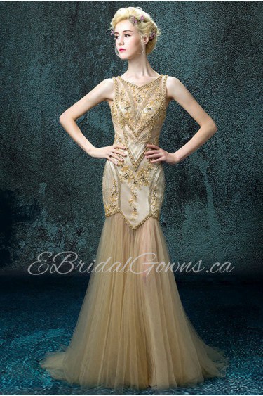 Trumpet / Mermaid Scoop Prom / Evening Dress