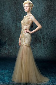 Trumpet / Mermaid Scoop Prom / Evening Dress