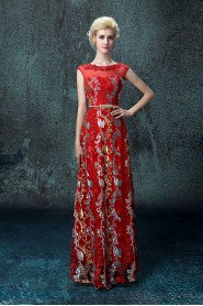 Sheath / Column Scoop Floor-length Prom / Evening Dress