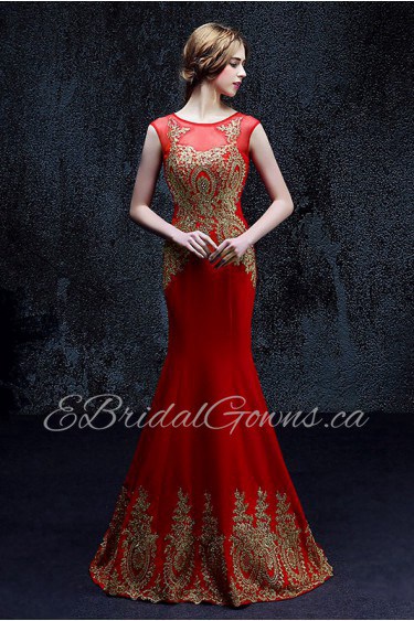 Trumpet / Mermaid Scoop Prom / Evening Dress