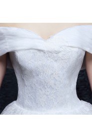 Ball Gown Off-the-shoulder Tulle Wedding Dress