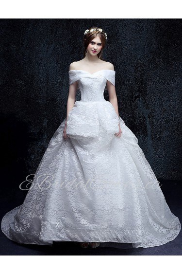 Ball Gown Off-the-shoulder Organza Wedding Dress