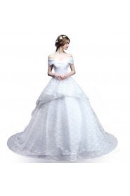 Ball Gown Off-the-shoulder Organza Wedding Dress