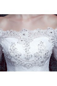 Ball Gown Off-the-shoulder Lace Wedding Dress