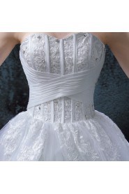 Ball Gown Strapless Organza Wedding Dress