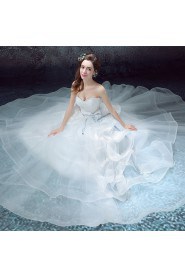 Ball Gown Strapless Organza Wedding Dress