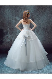 Ball Gown Strapless Organza Wedding Dress