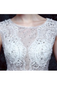 A-line Scoop Lace Wedding Dress