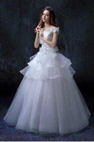 Ball Gown Off-the-shoulder Organza Wedding Dress